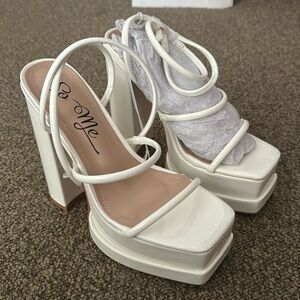 NTW forever 21 white heels